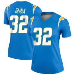 Women's Alohi Gilman Los Angeles Chargers No.32 Legend Powder Jersey - Blue