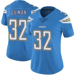 Women's Alohi Gilman Los Angeles Chargers No.32 Limited Powder Vapor Untouchable Alternate Jersey - Blue