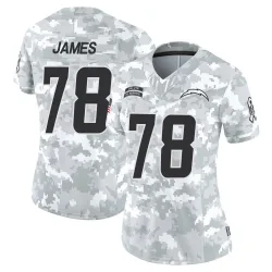 Women's Andre James Los Angeles Chargers No.78 Limited 2024 Salute to Service Jersey - Arctic Camo
