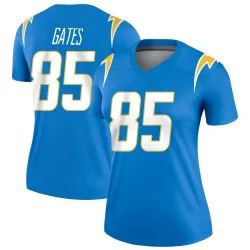Women's Antonio Gates Los Angeles Chargers No.85 Legend Powder Jersey - Blue