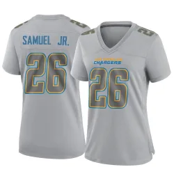 Women's Asante Samuel Jr. Los Angeles Chargers No.26 Game Atmosphere Fashion Jersey - Gray