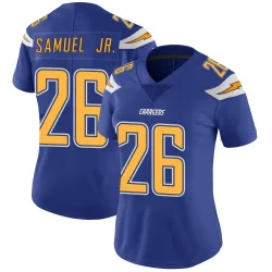 Women's Asante Samuel Jr. Los Angeles Chargers No.26 Limited Color Rush Vapor Untouchable Jersey - Royal