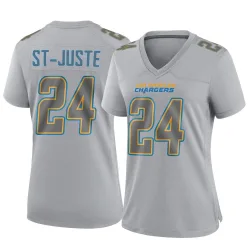 Women's Benjamin St-Juste Los Angeles Chargers No.24 Game Atmosphere Fashion Jersey - Gray