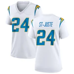 Women's Benjamin St-Juste Los Angeles Chargers No.24 Game Jersey - White
