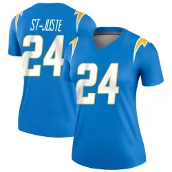 Women's Benjamin St-Juste Los Angeles Chargers No.24 Legend Powder Jersey - Blue