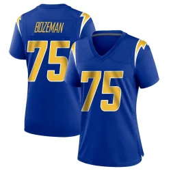 Women's Bradley Bozeman Los Angeles Chargers No.75 Game 2nd Alternate Jersey - Royal