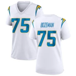 Women's Bradley Bozeman Los Angeles Chargers No.75 Game Jersey - White