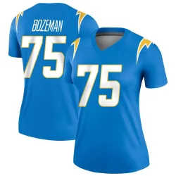 Women's Bradley Bozeman Los Angeles Chargers No.75 Legend Powder Jersey - Blue
