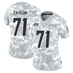 Women's Branson Taylor Los Angeles Chargers No.71 Limited 2024 Salute to Service Jersey - Arctic Camo