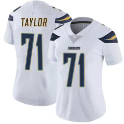 Women's Branson Taylor Los Angeles Chargers No.71 Limited Vapor Untouchable Jersey - White
