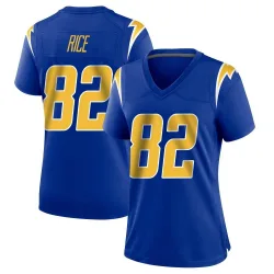 Women's Brenden Rice Los Angeles Chargers No.82 Game 2nd Alternate Jersey - Royal