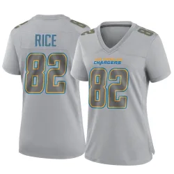 Women's Brenden Rice Los Angeles Chargers No.82 Game Atmosphere Fashion Jersey - Gray