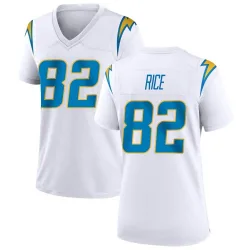 Women's Brenden Rice Los Angeles Chargers No.82 Game Jersey - White