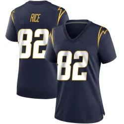 Women's Brenden Rice Los Angeles Chargers No.82 Game Team Color Jersey - Navy
