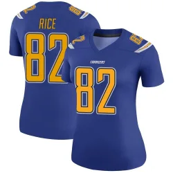 Women's Brenden Rice Los Angeles Chargers No.82 Legend Color Rush Jersey - Royal