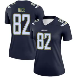 Women's Brenden Rice Los Angeles Chargers No.82 Legend Jersey - Navy