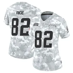 Women's Brenden Rice Los Angeles Chargers No.82 Limited 2024 Salute to Service Jersey - Arctic Camo