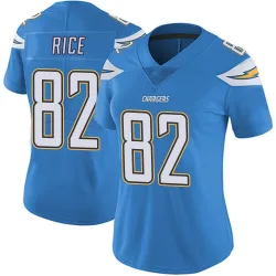 Women's Brenden Rice Los Angeles Chargers No.82 Limited Powder Vapor Untouchable Alternate Jersey - Blue