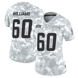 Women's Bucky Williams Los Angeles Chargers No.60 Limited 2024 Salute to Service Jersey - Arctic Camo