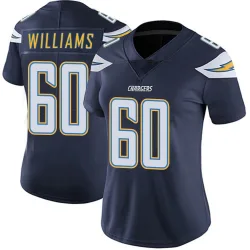 Women's Bucky Williams Los Angeles Chargers No.60 Limited Team Color Vapor Untouchable Jersey - Navy