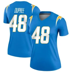 Women's Bud Dupree Los Angeles Chargers No.48 Legend Powder Jersey - Blue