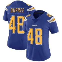 Women's Bud Dupree Los Angeles Chargers No.48 Limited Color Rush Vapor Untouchable Jersey - Royal