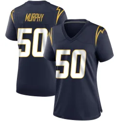 Women's Caleb Murphy Los Angeles Chargers No.50 Game Team Color Jersey - Navy