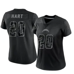 Women's Cam Hart Los Angeles Chargers No.20 Limited Reflective Jersey - Black