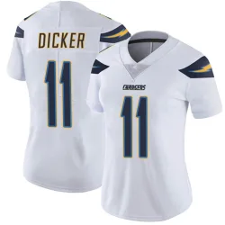 Women's Cameron Dicker Los Angeles Chargers No.11 Limited Vapor Untouchable Jersey - White
