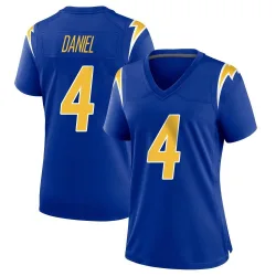 Women's Chase Daniel Los Angeles Chargers No.4 Game 2nd Alternate Jersey - Royal
