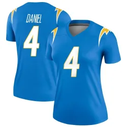 Women's Chase Daniel Los Angeles Chargers No.4 Legend Powder Jersey - Blue