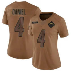 Women's Chase Daniel Los Angeles Chargers No.4 Limited 2023 Salute To Service Jersey - Brown