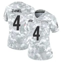 Women's Chase Daniel Los Angeles Chargers No.4 Limited 2024 Salute to Service Jersey - Arctic Camo