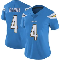 Women's Chase Daniel Los Angeles Chargers No.4 Limited Powder Vapor Untouchable Alternate Jersey - Blue