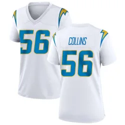 Women's Chris Collins Los Angeles Chargers No.56 Game Jersey - White