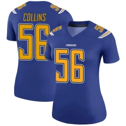 Women's Chris Collins Los Angeles Chargers No.56 Legend Color Rush Jersey - Royal