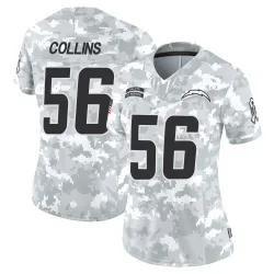 Women's Chris Collins Los Angeles Chargers No.56 Limited 2024 Salute to Service Jersey - Arctic Camo