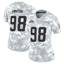 Women's Christopher Hinton Los Angeles Chargers No.98 Limited 2024 Salute to Service Jersey - Arctic Camo