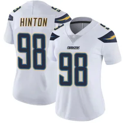 Women's Christopher Hinton Los Angeles Chargers No.98 Limited Vapor Untouchable Jersey - White