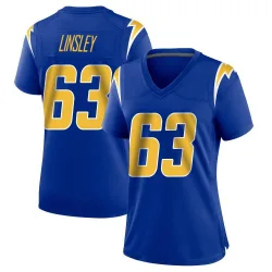 Women's Corey Linsley Los Angeles Chargers No.63 Game 2nd Alternate Jersey - Royal