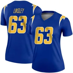 Women's Corey Linsley Los Angeles Chargers No.63 Legend 2nd Alternate Jersey - Royal