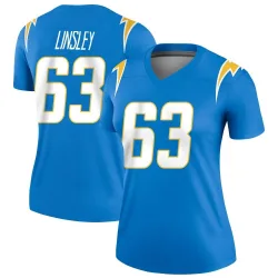 Women's Corey Linsley Los Angeles Chargers No.63 Legend Powder Jersey - Blue