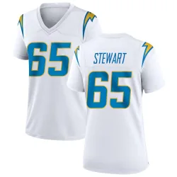 Women's Corey Stewart Los Angeles Chargers No.65 Game Jersey - White