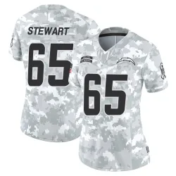Women's Corey Stewart Los Angeles Chargers No.65 Limited 2024 Salute to Service Jersey - Arctic Camo
