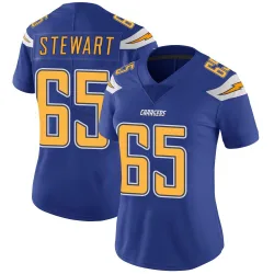 Women's Corey Stewart Los Angeles Chargers No.65 Limited Color Rush Vapor Untouchable Jersey - Royal
