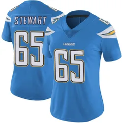 Women's Corey Stewart Los Angeles Chargers No.65 Limited Powder Vapor Untouchable Alternate Jersey - Blue