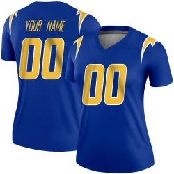 Women's Custom Los Angeles Chargers No.00 Legend 2nd Alternate Jersey - Royal