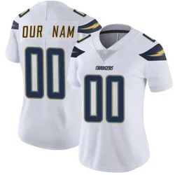 Women's Custom Los Angeles Chargers No.00 Limited Vapor Untouchable Jersey - White
