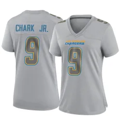 Women's DJ Chark Jr. Los Angeles Chargers No.9 Game Atmosphere Fashion Jersey - Gray