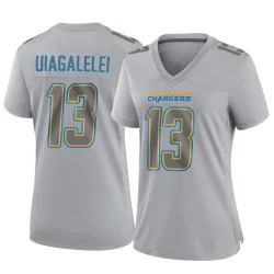 Women's DJ Uiagalelei Los Angeles Chargers No.13 Game Atmosphere Fashion Jersey - Gray